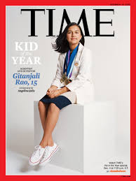 Gitanjali Rao na capa da Time [Fotografia: DR]