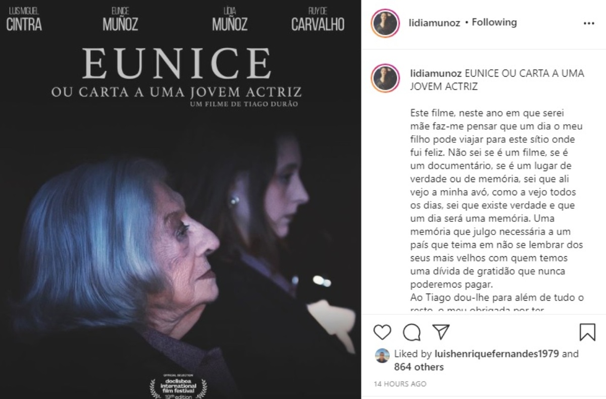 Eunice Muñoz lídia muñoz documentário aposta 