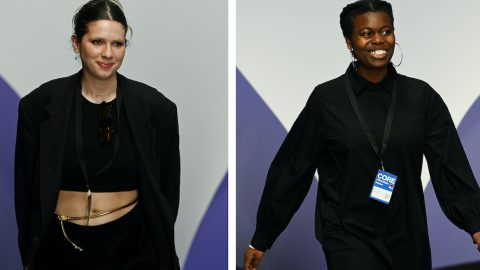 Designers de moda Inês Barreto e Niuka Oliveira vencem Sangue Novo, na ModaLisboa [Fotografia: Rita Chantre]