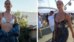 Manequim Sara Sampaio e atriz Mariana Monteiro no Coachella coachella tops corsets bustiers shopping