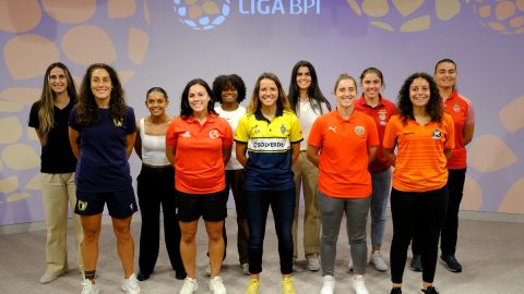 Apresentação da Liga BPI Futebol Feminino época 2023/2024, na sede do BPI em Lisboa, e anúncio das 20 bolsas a atribuir a atletas [Fotografia: Álvaro Isidoro / Global Imagens]