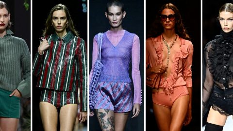 Propostas da MaxMara, Gucci ,Armani, Tom Ford e Dolce & Gabbana na Semana da Moda de Milão
