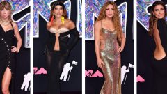 Taylor Swift, Anitta, Shakira e Nelly Furtado em noite de prémios VMA, da MTV prete bfilhos pele ousadia
