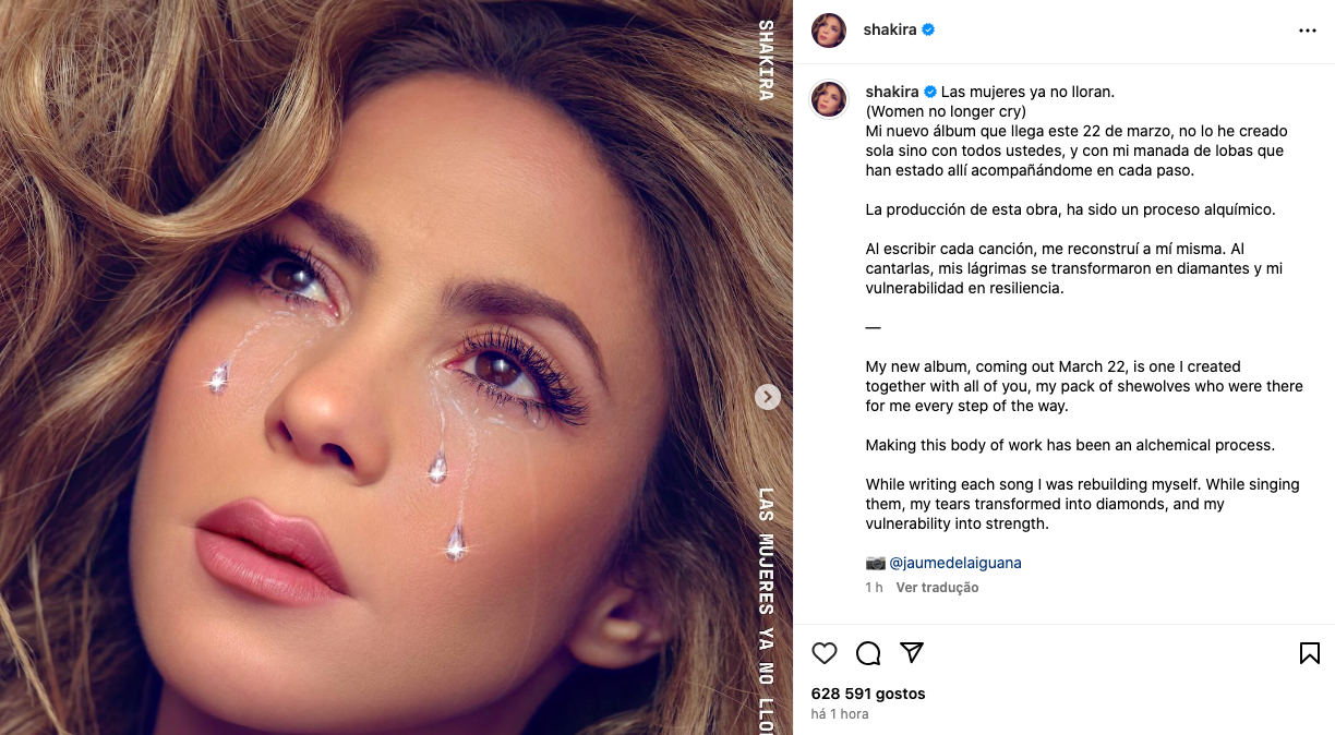 Shakira novo álbum as mulheres já não choram